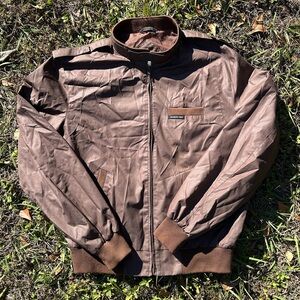 Classic 1980s Vintage Brown Members Only Bomber Jacket Size 44 Medium Large M L